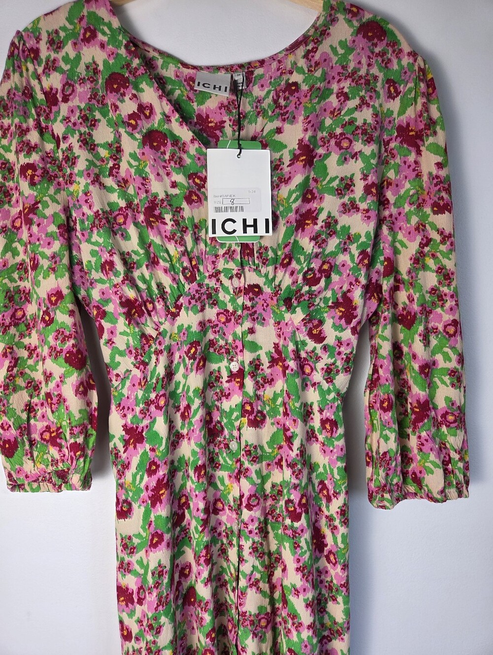 NWT Ichi Enora Floral Midi Dress - Picture 5 of 9